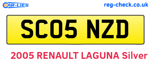 SC05NZD are the vehicle registration plates.