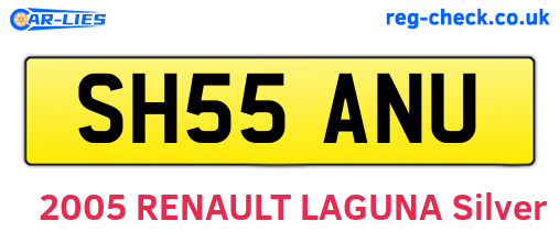SH55ANU are the vehicle registration plates.