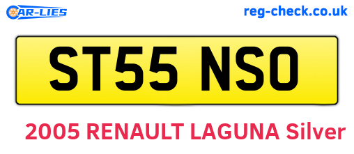 ST55NSO are the vehicle registration plates.