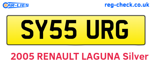 SY55URG are the vehicle registration plates.