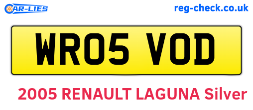 WR05VOD are the vehicle registration plates.