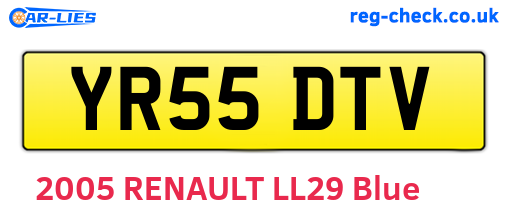 YR55DTV are the vehicle registration plates.