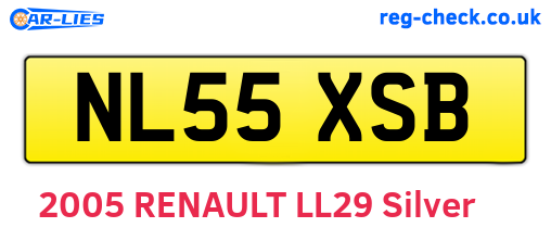NL55XSB are the vehicle registration plates.