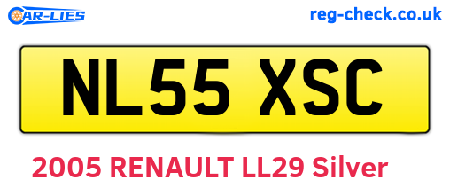 NL55XSC are the vehicle registration plates.