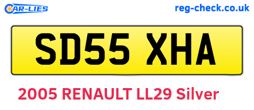 SD55XHA are the vehicle registration plates.