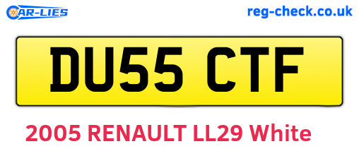 DU55CTF are the vehicle registration plates.