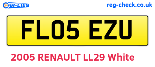 FL05EZU are the vehicle registration plates.