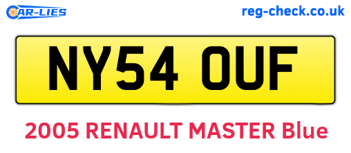 NY54OUF are the vehicle registration plates.
