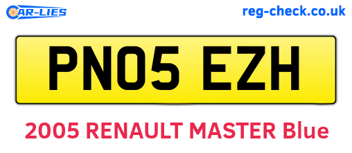 PN05EZH are the vehicle registration plates.