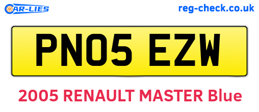 PN05EZW are the vehicle registration plates.