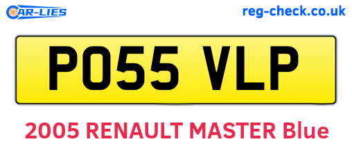 PO55VLP are the vehicle registration plates.