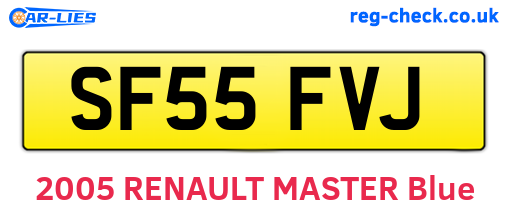 SF55FVJ are the vehicle registration plates.