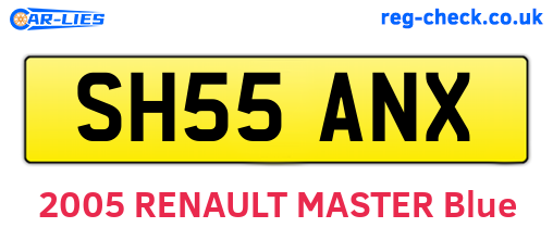 SH55ANX are the vehicle registration plates.