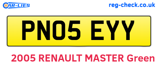 PN05EYY are the vehicle registration plates.