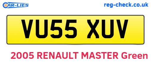VU55XUV are the vehicle registration plates.