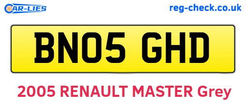 BN05GHD are the vehicle registration plates.