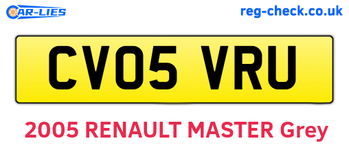 CV05VRU are the vehicle registration plates.