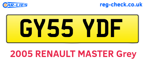GY55YDF are the vehicle registration plates.