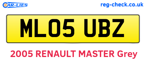 ML05UBZ are the vehicle registration plates.