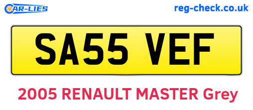 SA55VEF are the vehicle registration plates.