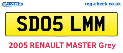 SD05LMM are the vehicle registration plates.