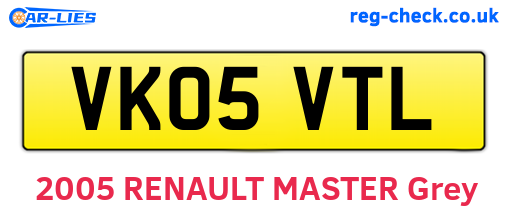 VK05VTL are the vehicle registration plates.