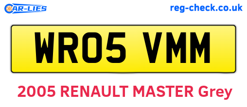 WR05VMM are the vehicle registration plates.