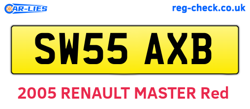SW55AXB are the vehicle registration plates.