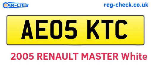 AE05KTC are the vehicle registration plates.