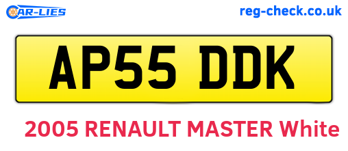 AP55DDK are the vehicle registration plates.