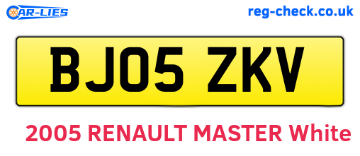 BJ05ZKV are the vehicle registration plates.