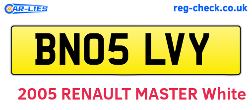 BN05LVY are the vehicle registration plates.