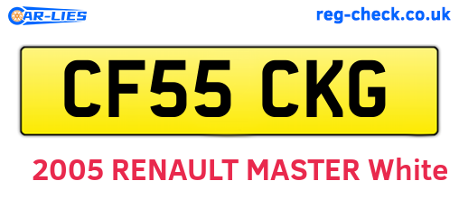 CF55CKG are the vehicle registration plates.