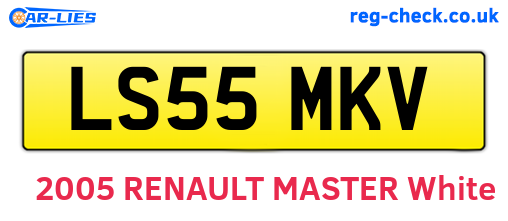 LS55MKV are the vehicle registration plates.