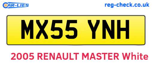 MX55YNH are the vehicle registration plates.