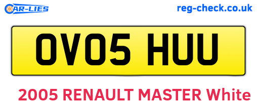OV05HUU are the vehicle registration plates.