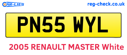 PN55WYL are the vehicle registration plates.