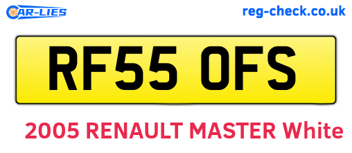RF55OFS are the vehicle registration plates.