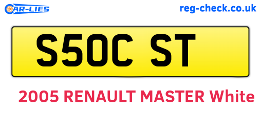 S50CST are the vehicle registration plates.