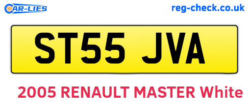 ST55JVA are the vehicle registration plates.