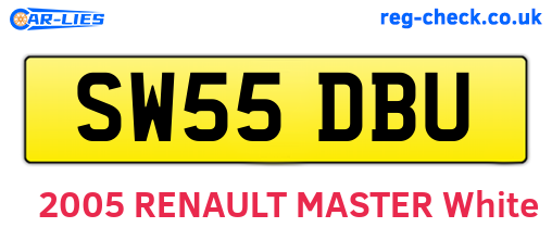 SW55DBU are the vehicle registration plates.