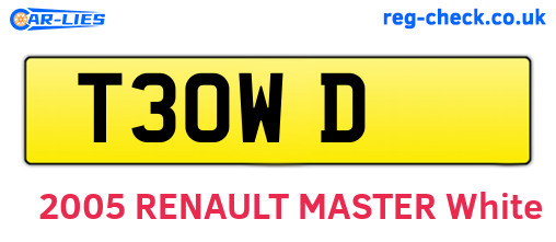 T3OWD are the vehicle registration plates.