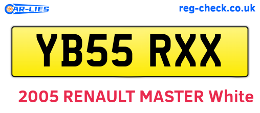 YB55RXX are the vehicle registration plates.