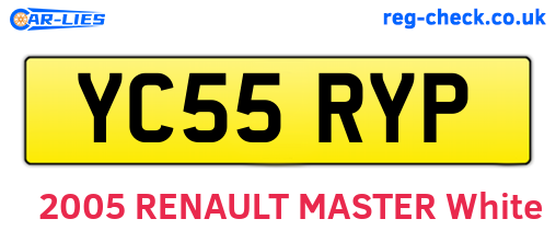 YC55RYP are the vehicle registration plates.