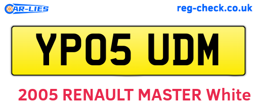 YP05UDM are the vehicle registration plates.