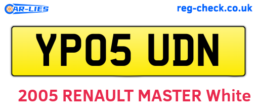 YP05UDN are the vehicle registration plates.