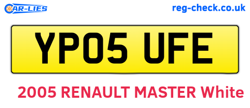 YP05UFE are the vehicle registration plates.