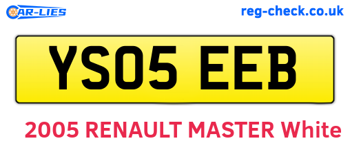 YS05EEB are the vehicle registration plates.