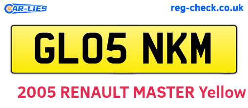 GL05NKM are the vehicle registration plates.