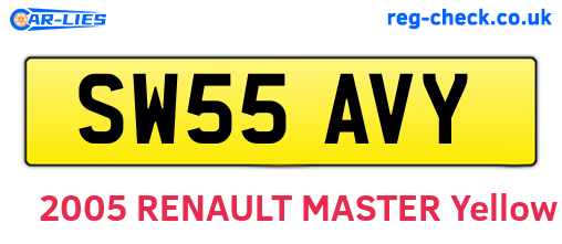 SW55AVY are the vehicle registration plates.